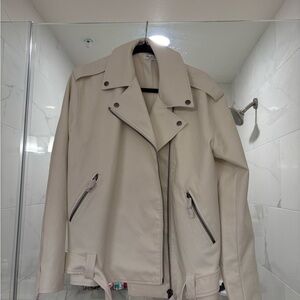 Woman’s Beige Biker Jacket